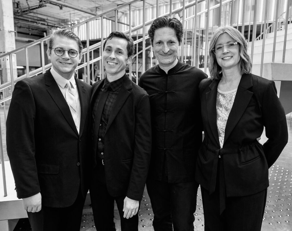 Mitchell Greco, Brandon Weinbrenner and Adam & Melissa Noble at the University of Houston Kathrine G. McGovern College of the Arts 2026 Arts in Motion Gala (Photo by Jenny Antill Clifton)