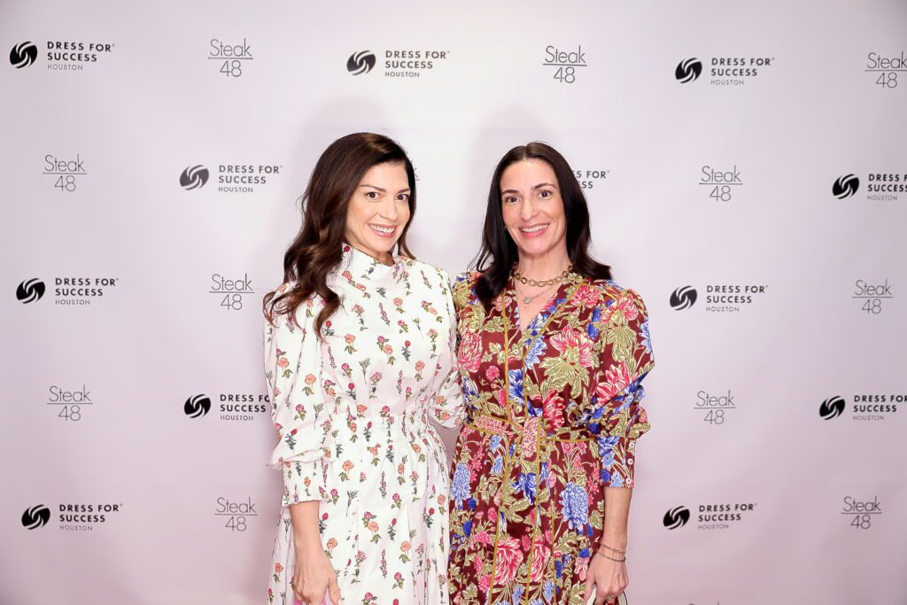 Nina Rand, Candace Thomas at the Steak 48 dinner salute to Dress for Success Houston (Photo by Quy Tran)