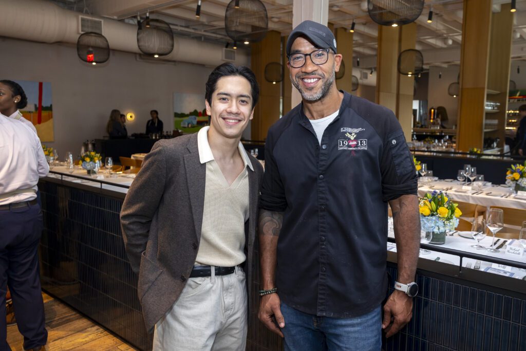 Rench Soriano, Chef Chris Williams at Navy Blue for Houston Ballet's 'Raising the Bar' dinner

 (Photo by Annie Mulligan)