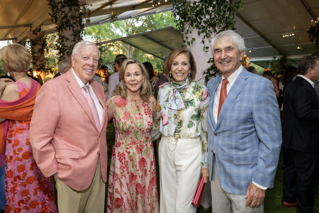 Rich & Nancy Kinder, Polly & Murry Bowden at the Bayou Bend Garden Party (Photo by Jenny Antill)