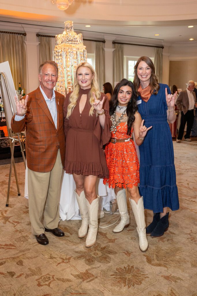 Rick Harsch, Lauren Laigle, Nancy Genitiempo, Isabella Zatorski at the Texas Exes scholarship ball (Photo by Jacob Power)