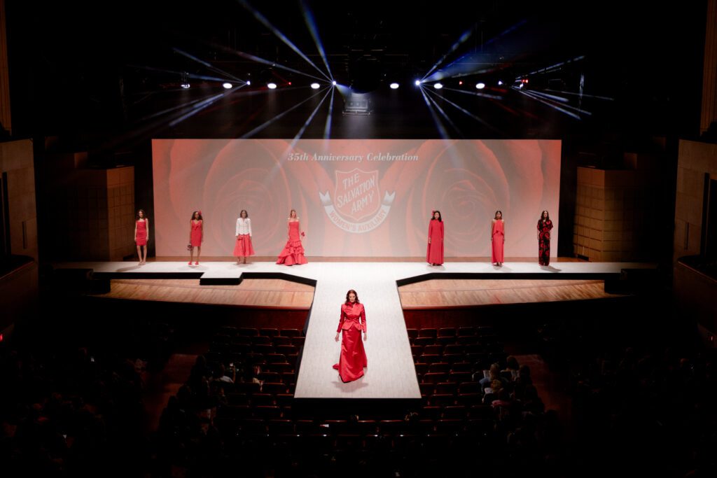 The finale included wonderful evening gowns in The Salvation Army's signature color— red! (Photo by The Salvation Army of North Texas)