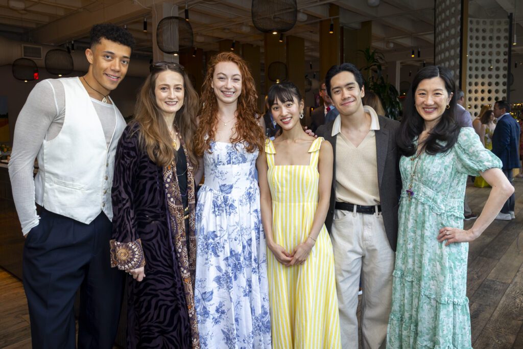 Saul Newport, Julie Kent, Alyssa Springer, Sayako Toku, Rench Soriano, Sonja Kostich at Navy Blue for Houston Ballet's 'Raising the Bar' dinner

 (Photo by Annie Mulligan)