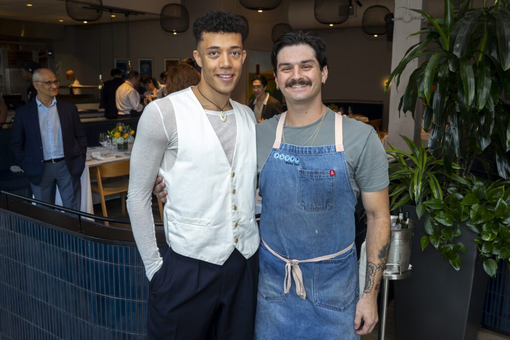 Saul Newport, Chef Jared Adams at Navy Blue for Houston Ballet's 'Raising the Bar' dinner

 (Photo by Annie Mulligan)