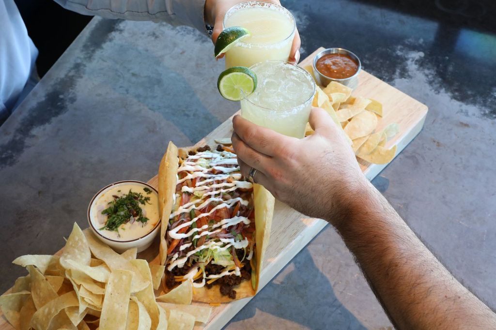 Go all out with the Big Tex Taco, house margaritas or the Big Cinco Platter at State Fare Kitchen & Bar. (Photo courtesy Culinary Khancepts)