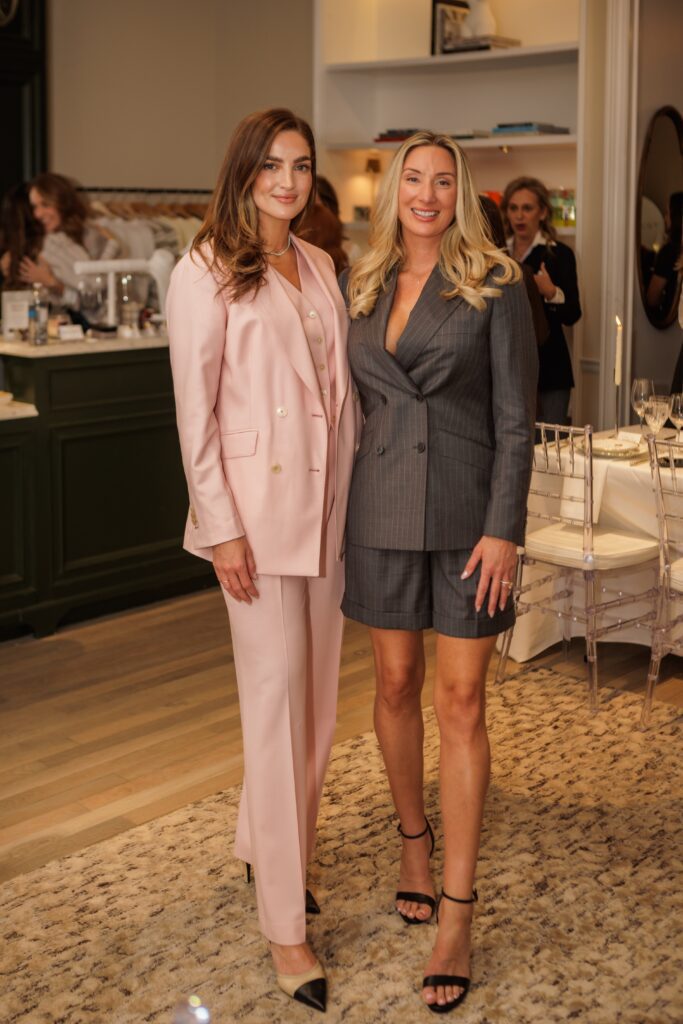 Sterling Dio with Claudine Simmons at the Pell 1990 boutique event. Her husband, chef Austin Simmons, wore a Studio Mayfair suit for their wedding. (Photo by Jose Rodriguez for The Studio Mayfair)