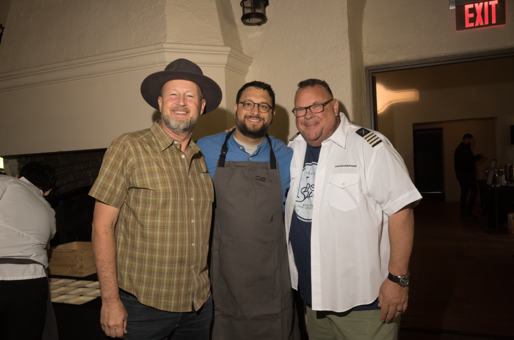 Steve Matthiasson, Felipe Riccio, Chris Shepherd at Southern Smoke Foundation's Decanted Wine Auction held at Lott Hall in Hermann Park (Photo by Daniel Ortiz)
