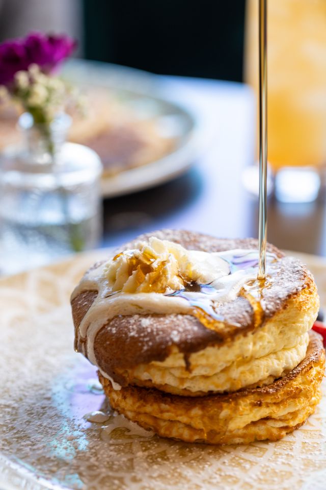 Delicate soufflé pancakes take center stage at The Audrey. (Photo courtesy Culinary Khancepts)