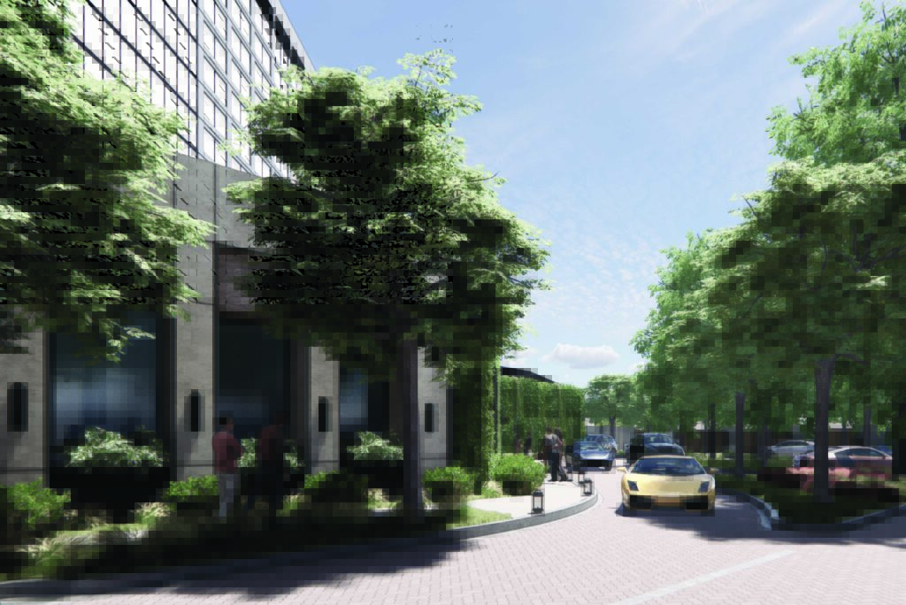 A rendering of the new entrance to The Greenleigh.