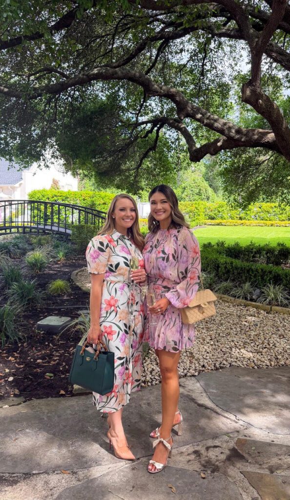 Taryn Leto of Tiny Haven Design and Amerigo’s owner Tina Kosh Goodson at The Peach Orchard for the Women Empowering Women event supporting Interfaith Community Clinic. (Photo courtesy Tina Goodson)