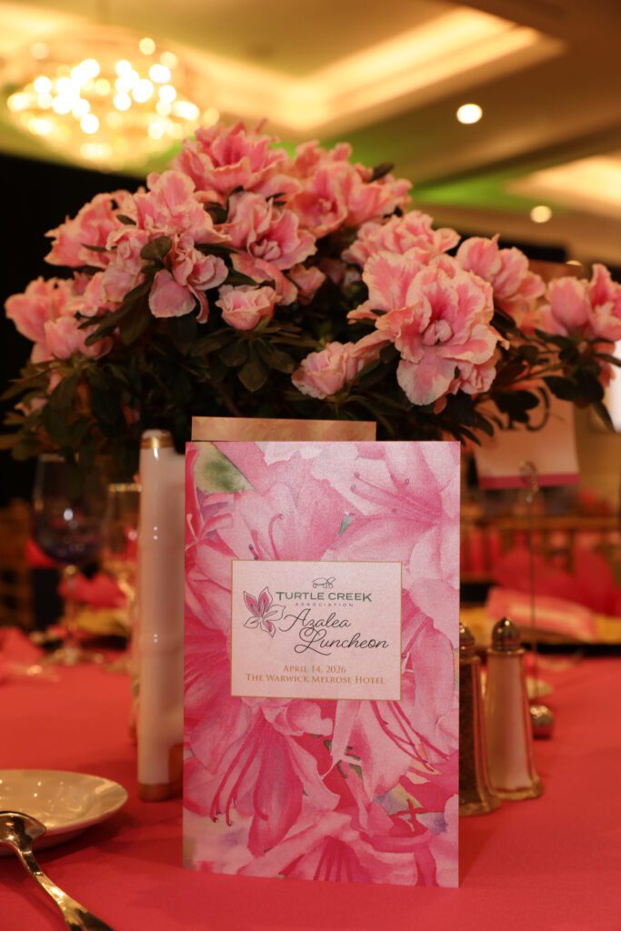 The 4th Annual Turtle Creek Association Azaela Luncheon featured lots of pink florals. (Photo by Rob Wythe/Wythe Portrait Studio)