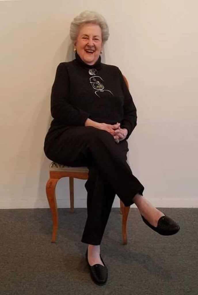 The late Geri Hooks at her eponymous gallery, circa 2018-2019 