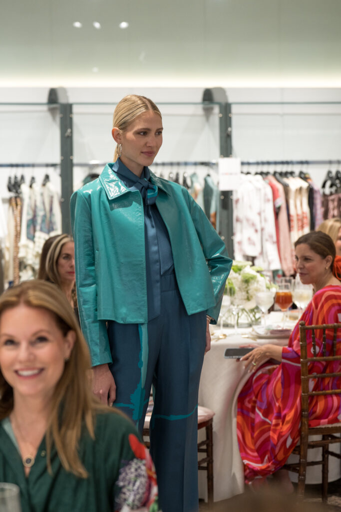 Kennedi from the Campbell Agency models Kiton during the event. 