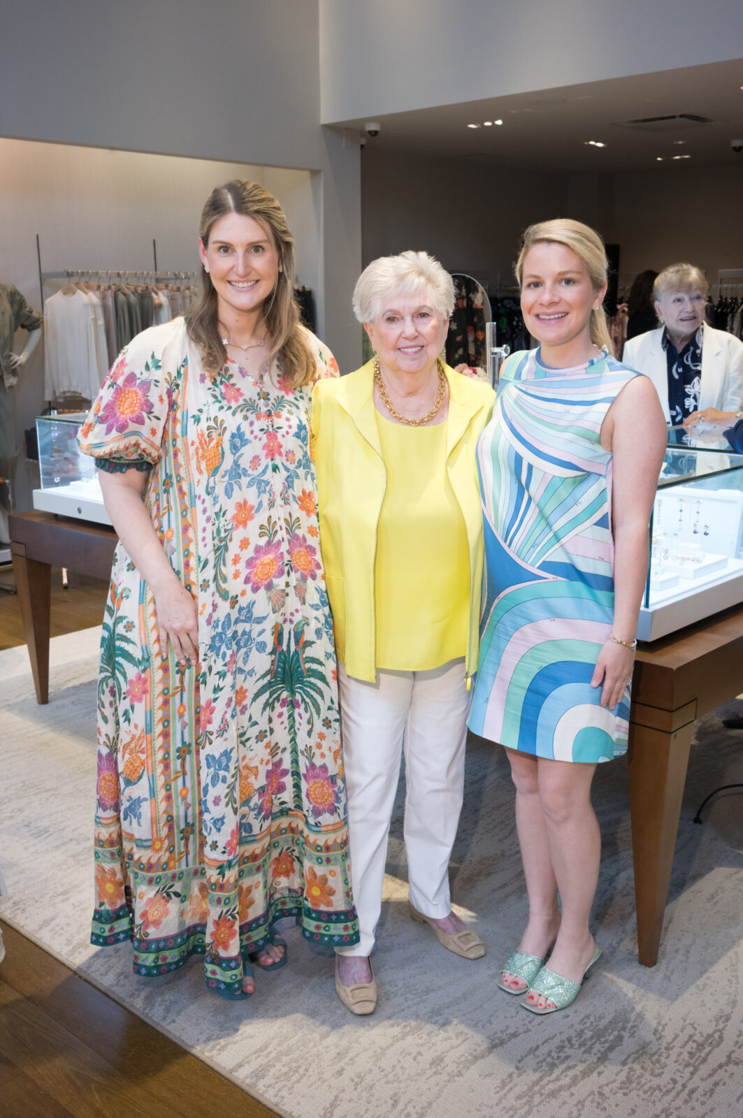 Adair Brueggemab, Edith Odom, Ashland Odom at the Elizabeth Anthony luncheon (Photo by Daniel Ortiz)