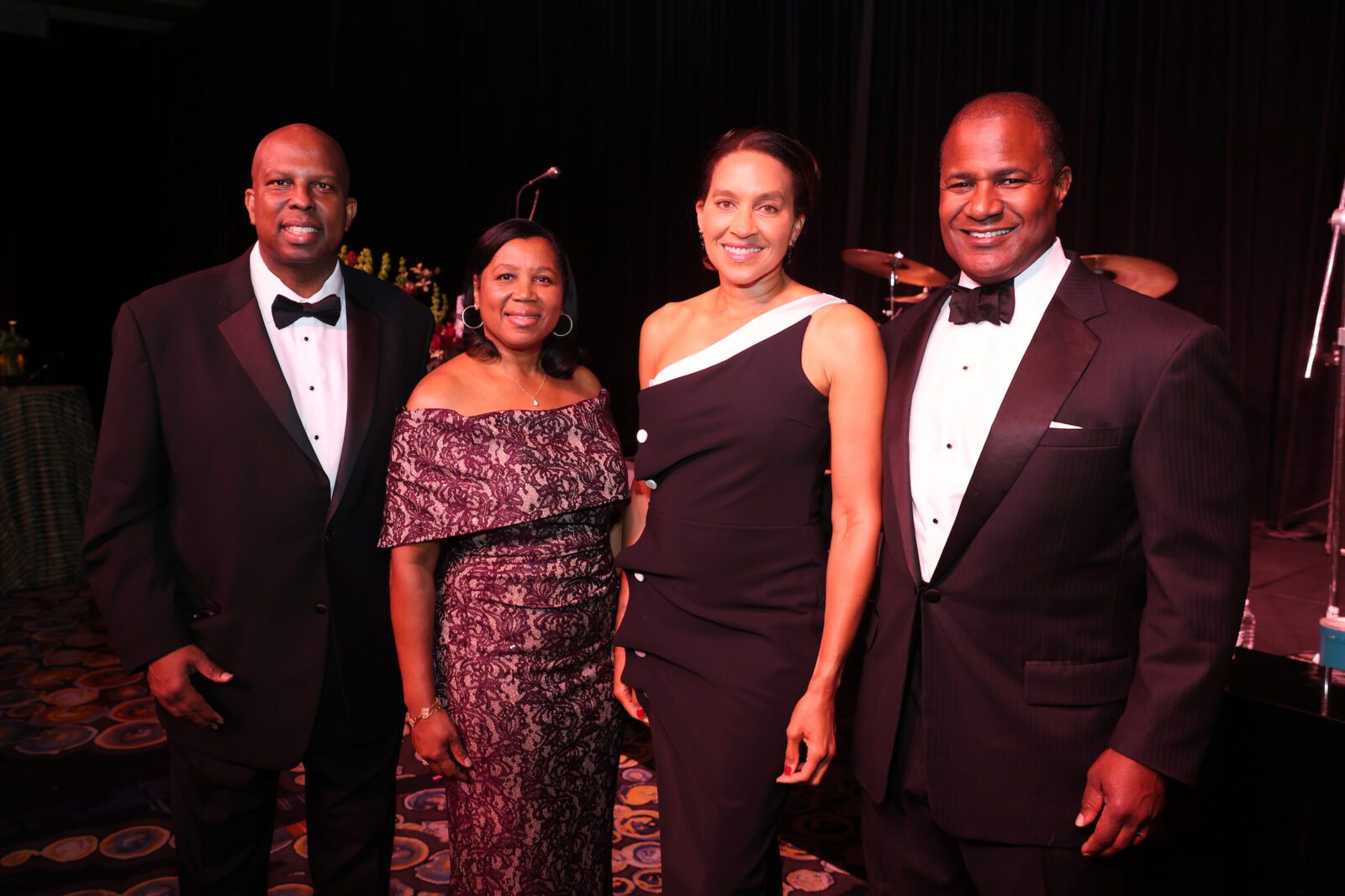 Donald & Shawn Bowers, Siva & Teddy Adams at the Memorial Hermann 'Signed, Sealed, Delivered' gala (Photo by Priscilla Dickson)
