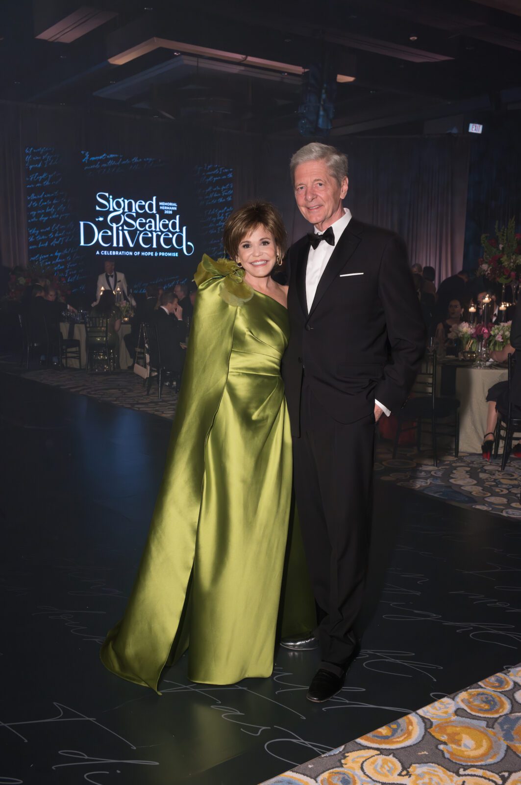 Hallie Vanderhidere & Bobby Dees at the Memorial Hermann 'Signed, Sealed, Delivered' gala (Photo by Daniel Ortiz)