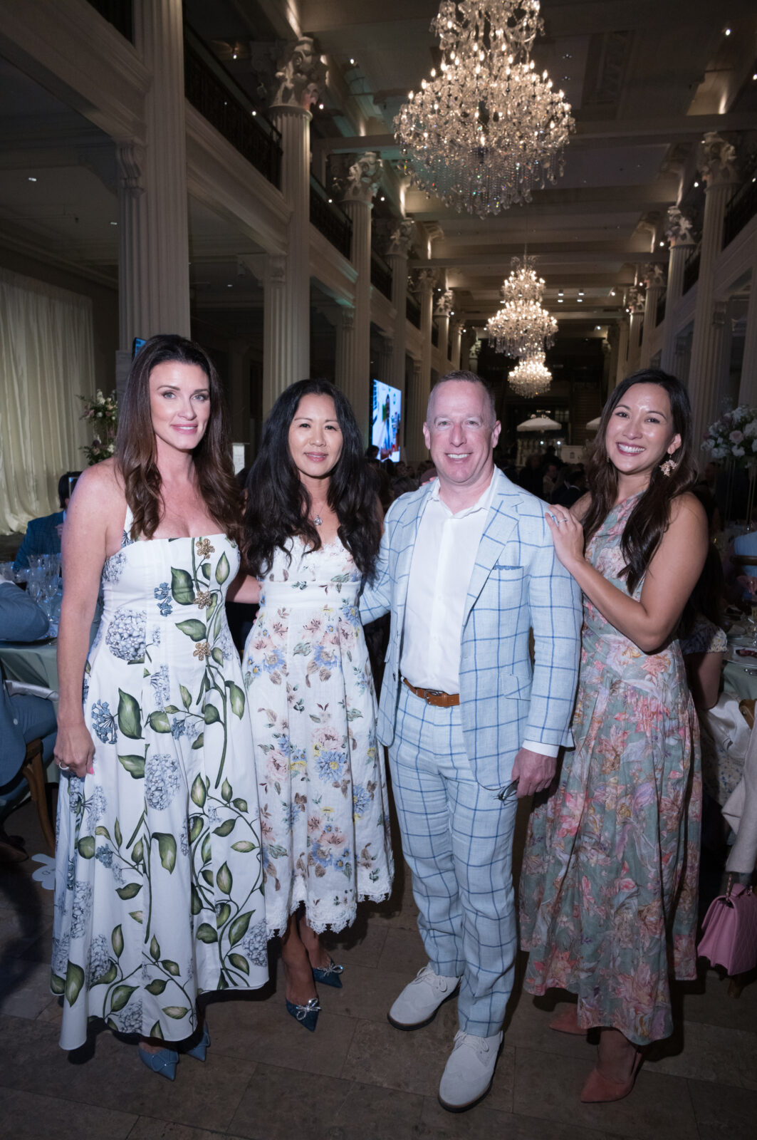 Jordan Seff, Dr. Julie Kuo, Dylan Seff, Adrienne Amin at Houston Classical Charter School's Foundational Dinner (Photo by Daniel Ortiz)