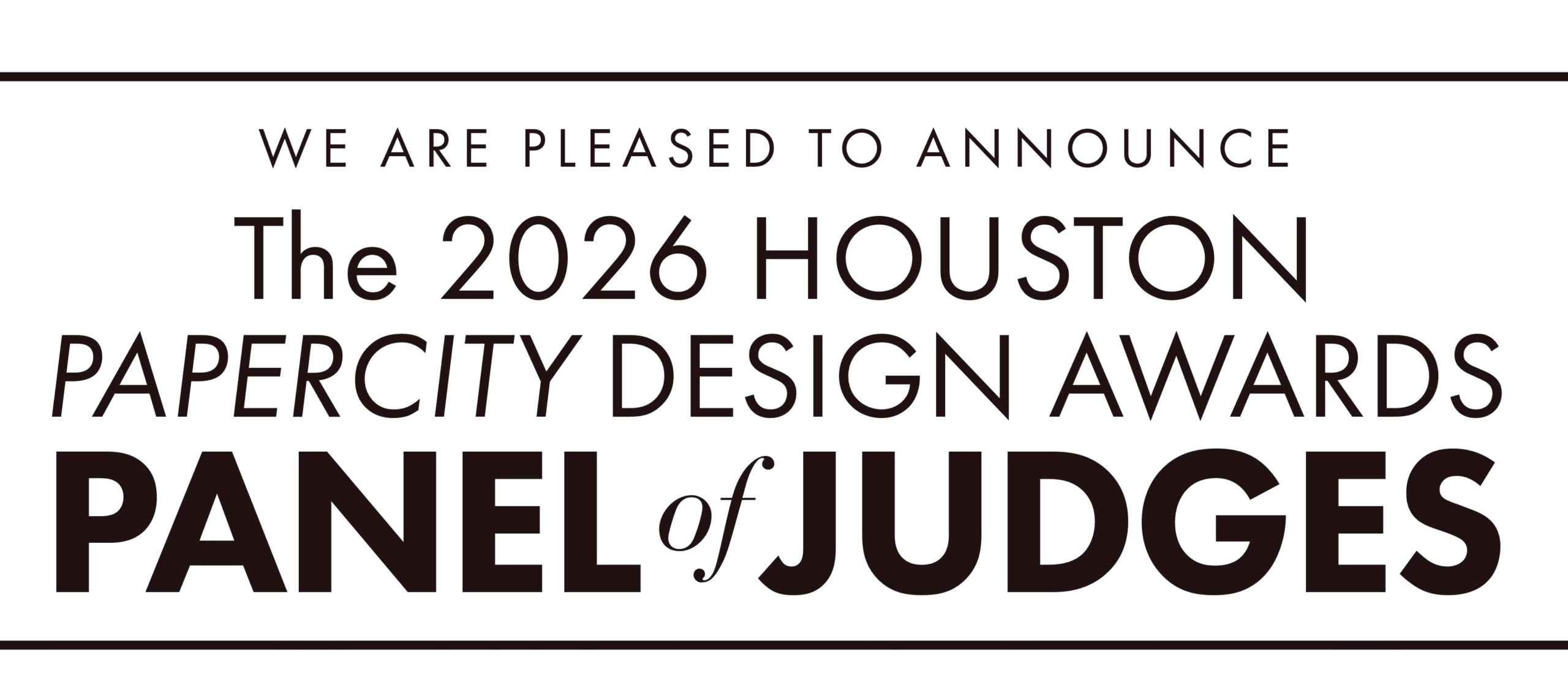 Judges title- Houston Design Awards 2026