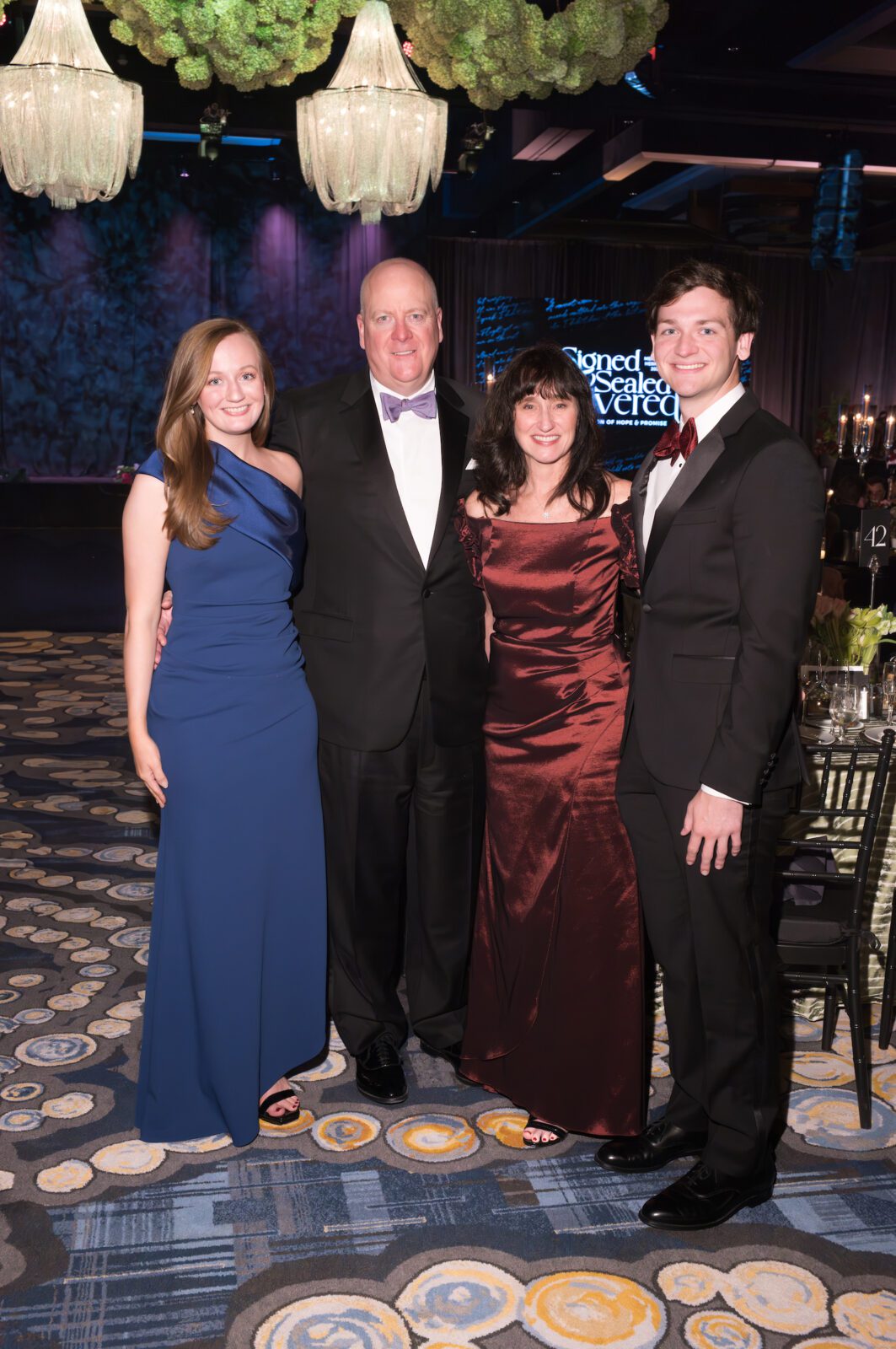 Kendall King, John King, Julie King, Jackson King at the Memorial Hermann 'Signed, Sealed, Delivered' gala (Photo by Daniel Ortiz)