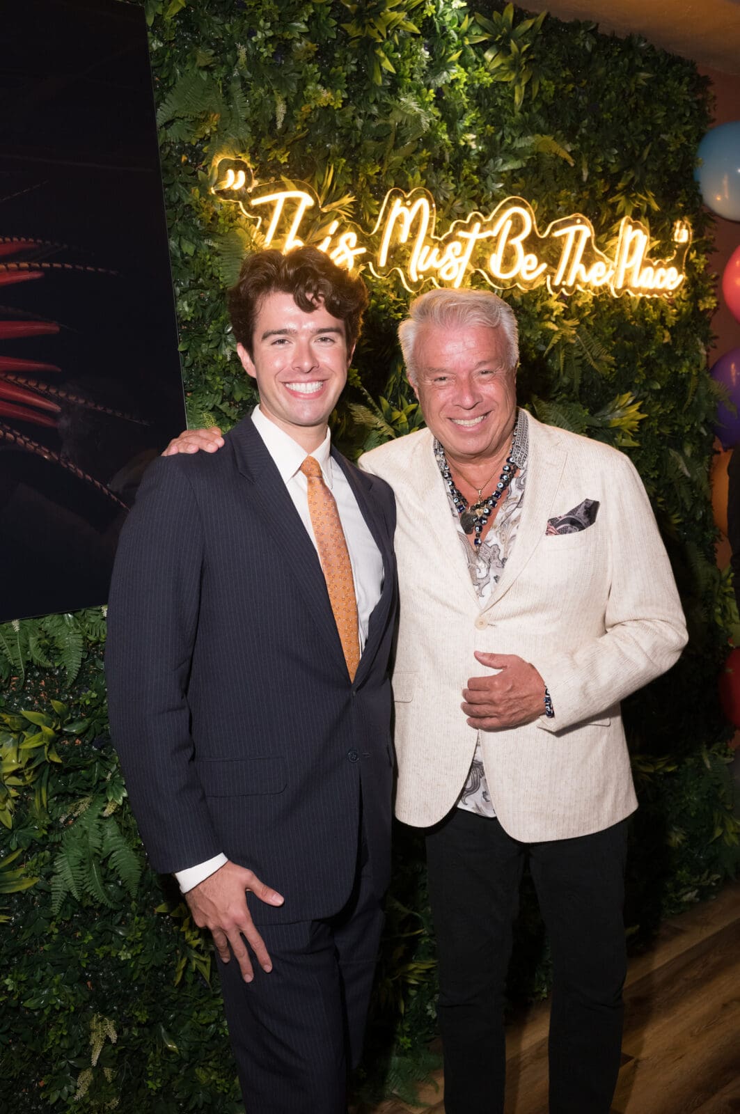 Max Castroparedes, designer Carlos Castroparedes at the opening of Exilio (Photo by Daniel Ortiz)