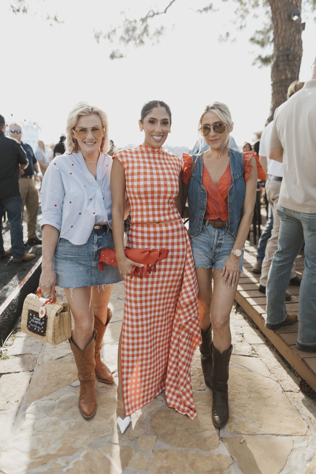 Nora Jarrard, Zinat Ahmed, Andrea Simmons at Crawfest (Photo courtesy of Cotton Holdings)