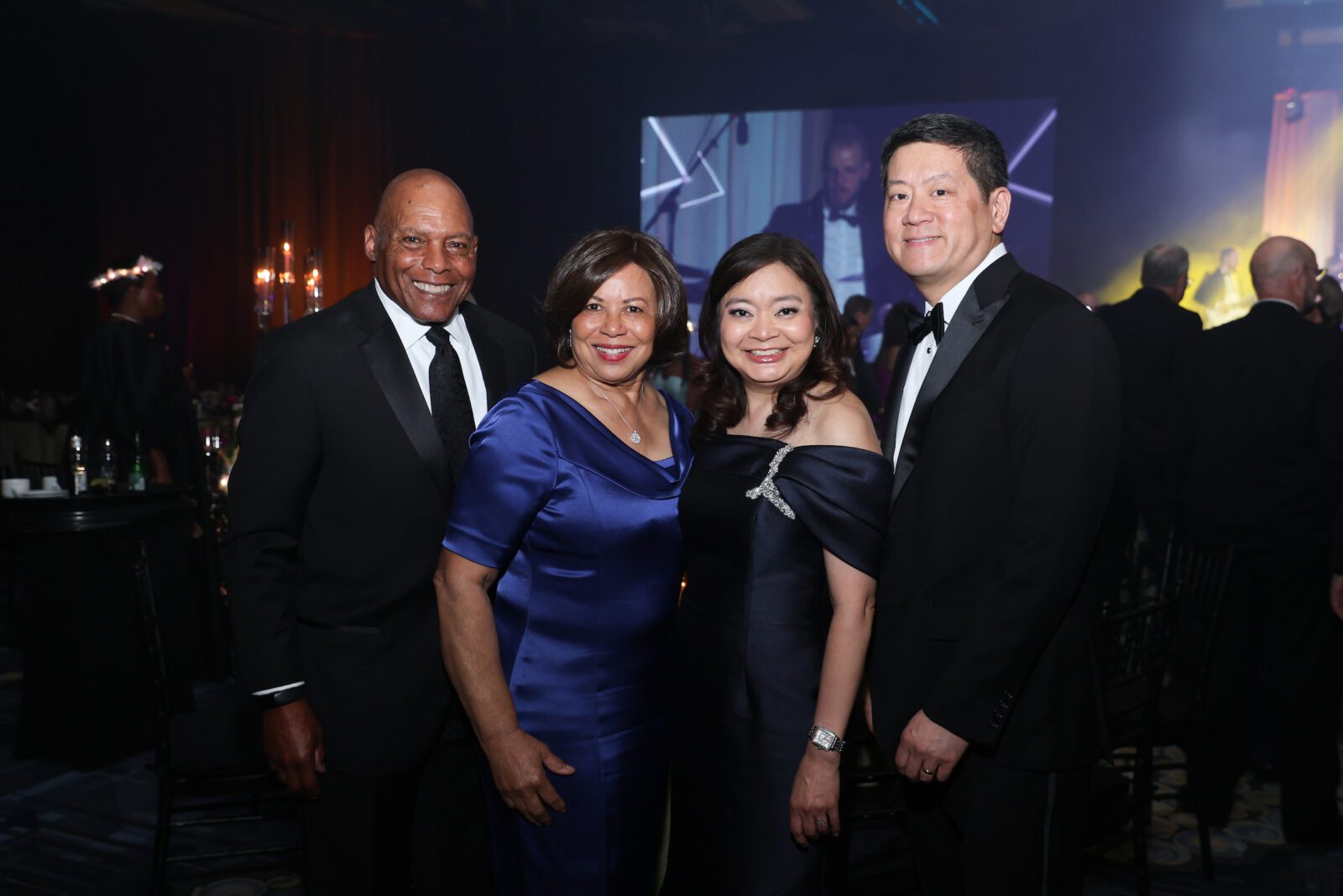 Sam & Valerie Golden, Erin Asprec & Albert Yen at the Memorial Hermann 'Signed, Sealed, Delivered' gala (Photo by Priscilla Dickson)