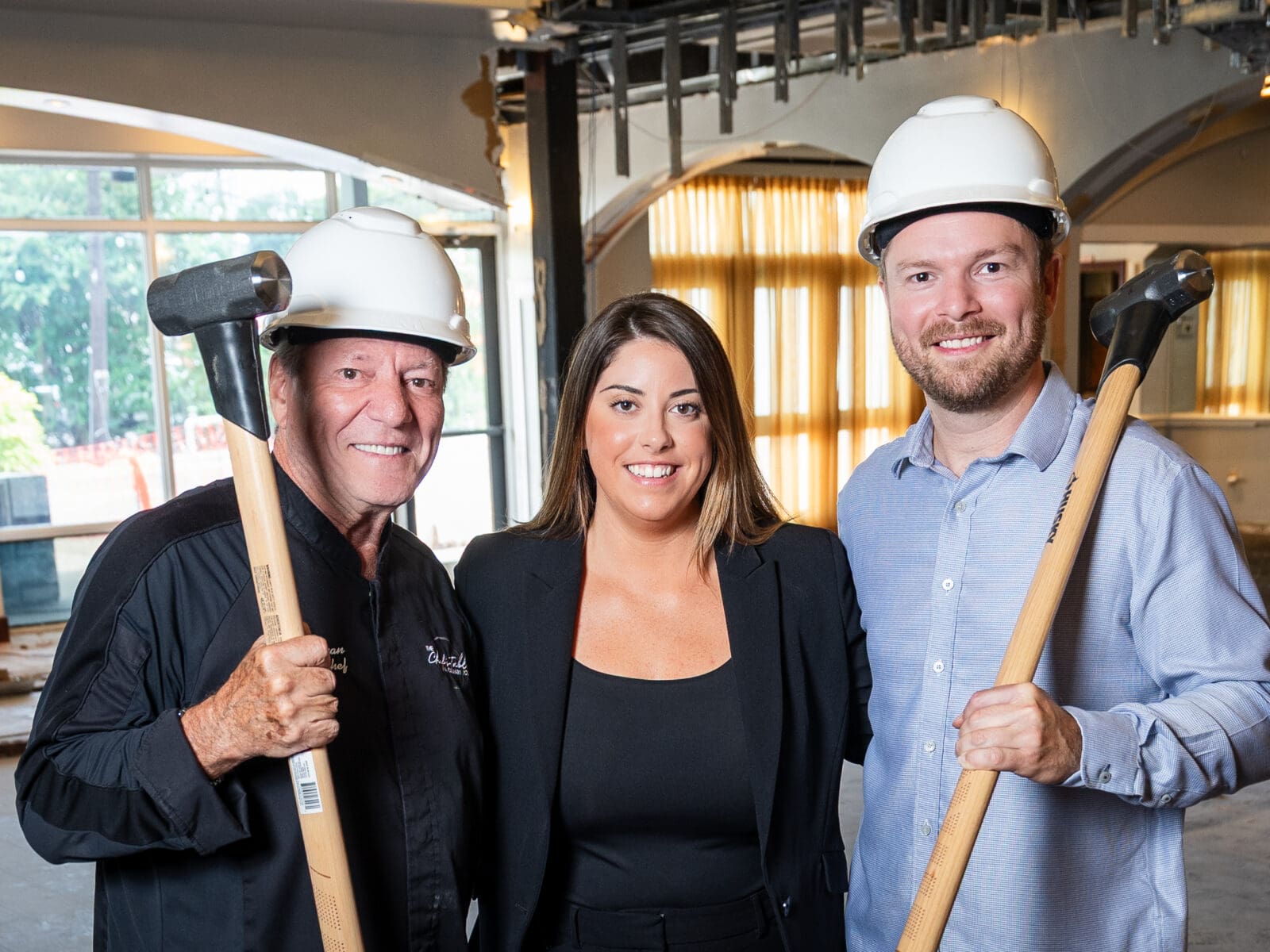 Rounding out the Chef’s Table team are longtime supporters Chelsey de Crosta (center), director of operations; Marvin Navalta, culinary director; and partner Kyle Friedman (right) and chef Paul Friedman (left). (Photo by Emmanuel Delfin)