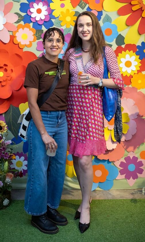 Eleanora Rodriguez, Dylan Anderson at Art League Houston 2026 Montrose Art Party (Photo Laura Burlton)