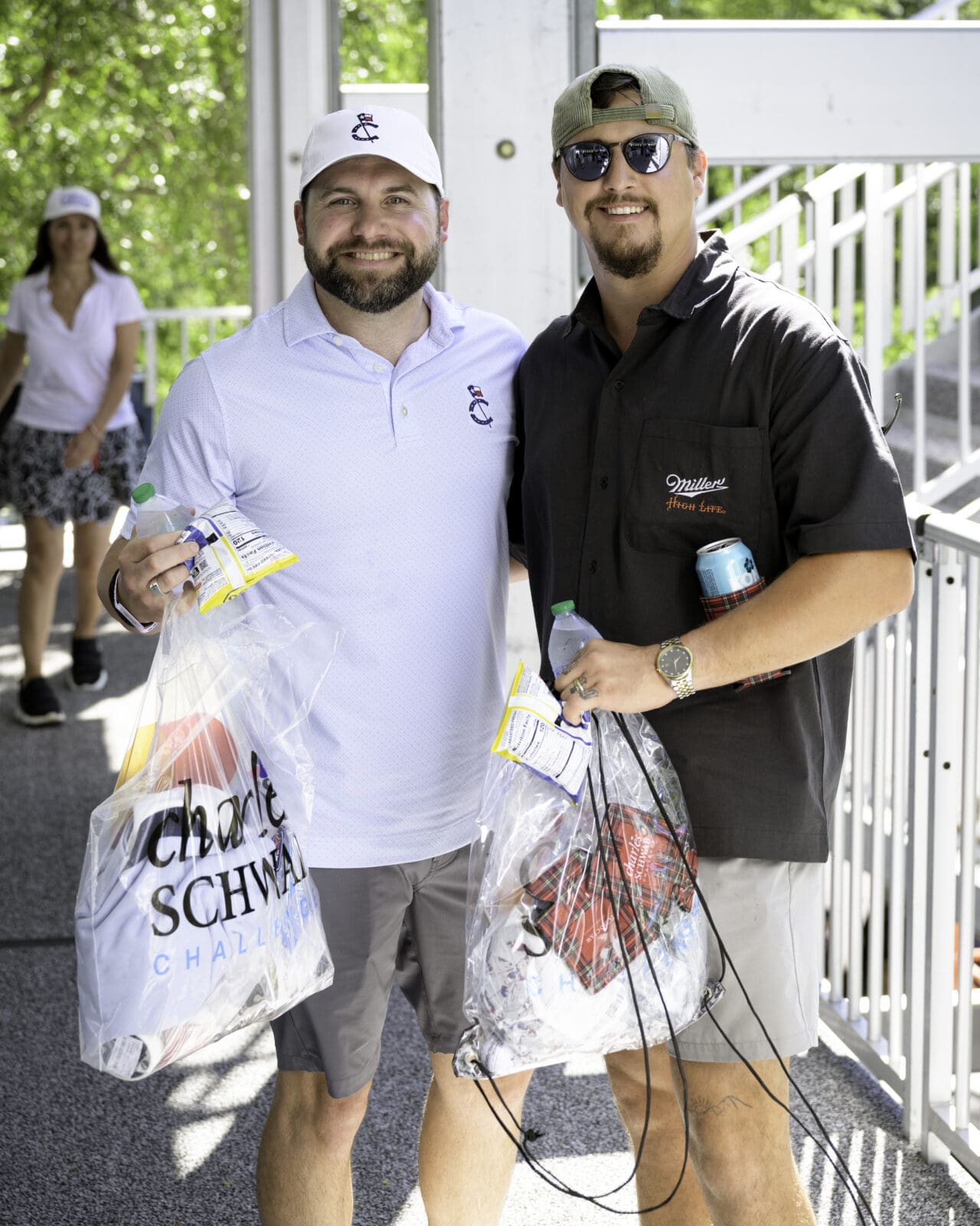 Guests pose for a photo inside the Choctaw Club during the Charles Schwab Challenge. (Photo by Walt Burns)