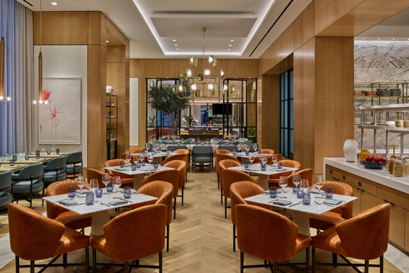 Since opening at The Crescent Hotel Fort Worth in late 2023, Emilia’s has established itself as one of the city’s standout hotel restaurants, offering brunch with signature mimosa carts, locally sourced ingredients, and a creative monthly wine pairing series. (Photograph by Jason Dewey)