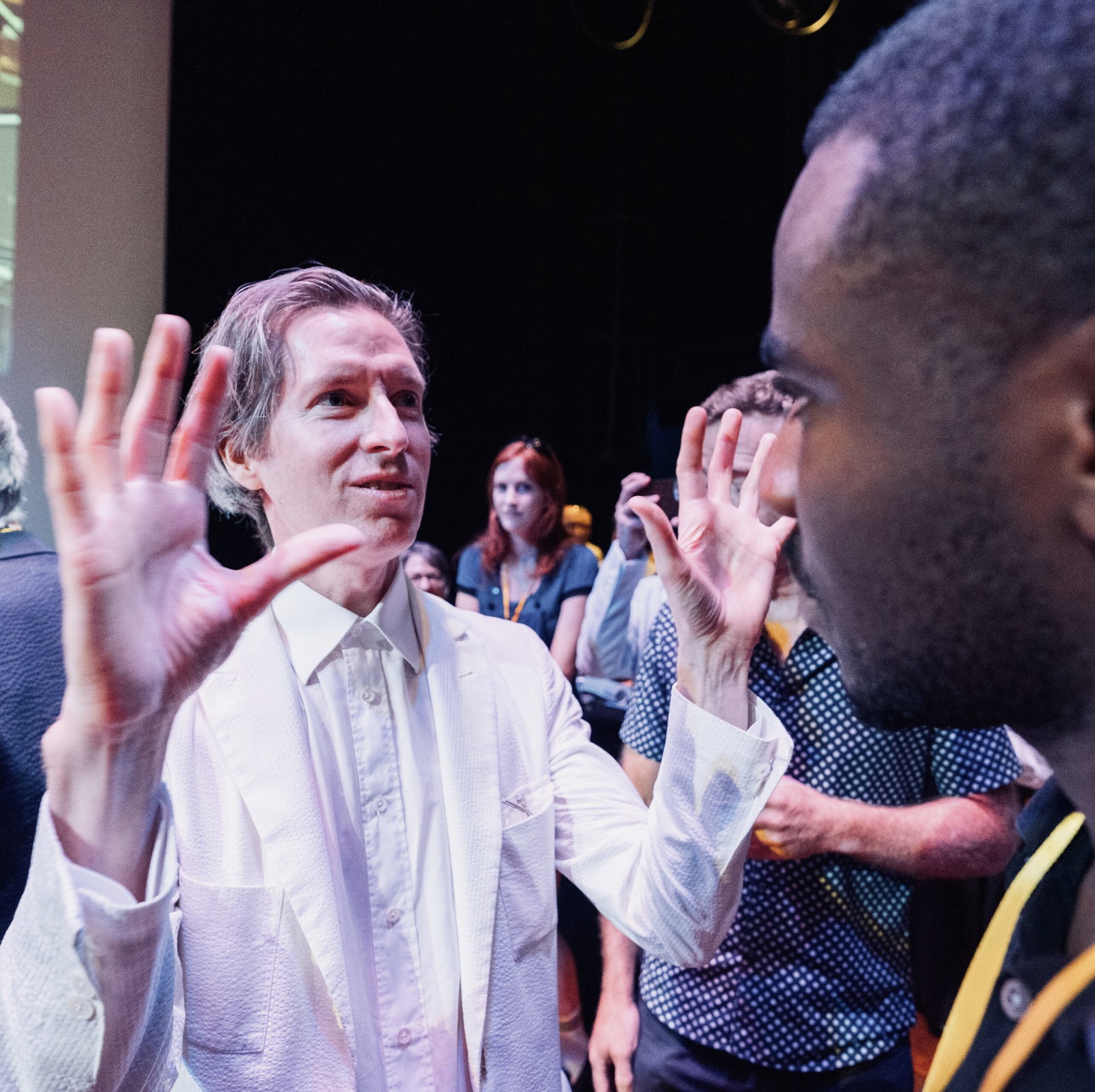 For many Houston cinephiles, meeting Wes Anderson was a chance to thank the filmmaker whose distinctive storytelling has inspired a new generation of artists. (Photo by Alan Nguyen) 