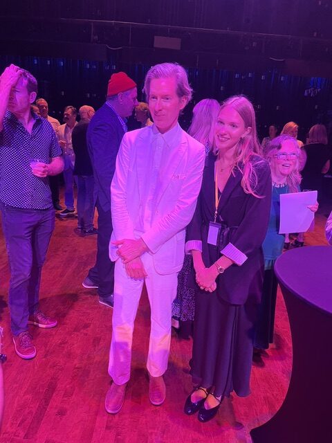 Wes Anderson spent time visiting with supporters, expressing gratitude to Houstonians working to preserve Garden Oaks Theater.
Photo Credit: Alison Medley