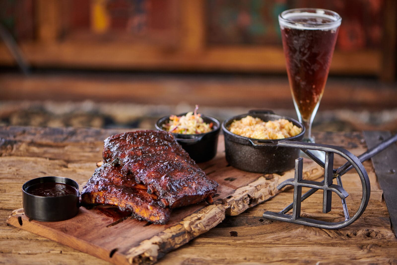 97 West Kitchen & Bar leans into unmistakably Texan flavors, with steaks like its 12-ounce Texas Akaushi New York strip among the restaurant’s most popular dishes. (Photo by Hotel Drover)