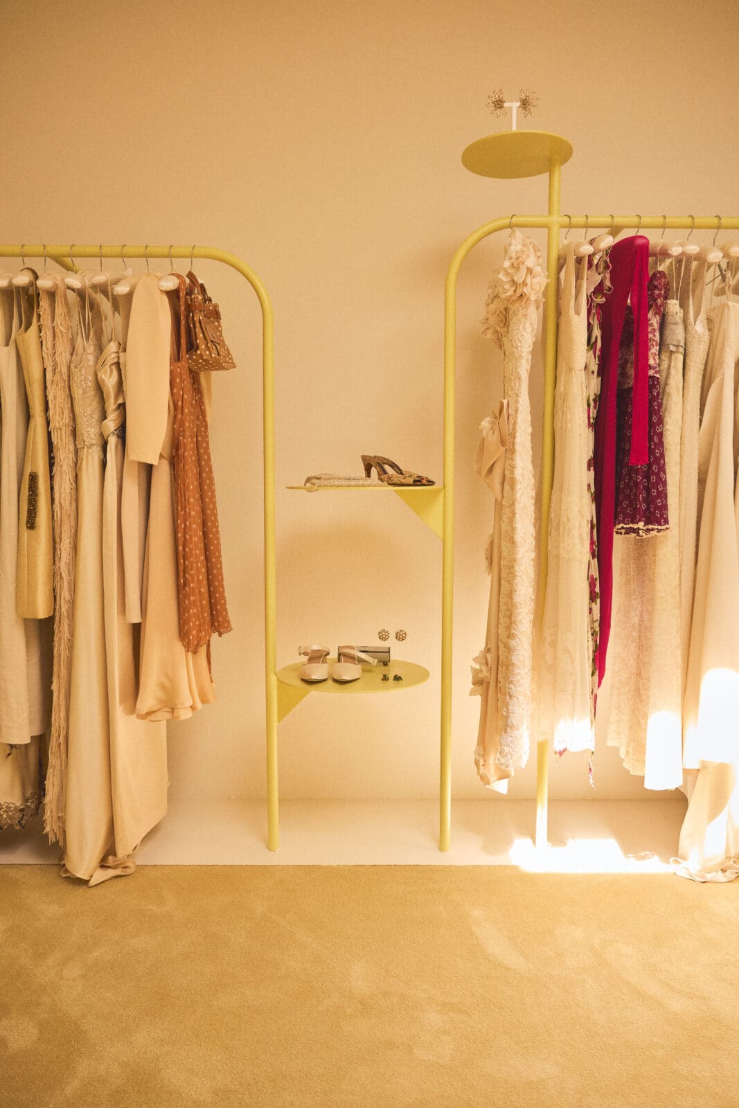 Known for their vintage bridal, Happy Isles sourced wedding looks for everyone from Emma Roberts, who wore 2006 Pierre Cardin for her wedding welcome party, to Millie Bobby Brown, who chose 1993 Valentino from Happy Isles for her Italian wedding to Jake Bongiovi.(Photo of Happy Isles in Los Angeles by Shelby Goldstein)