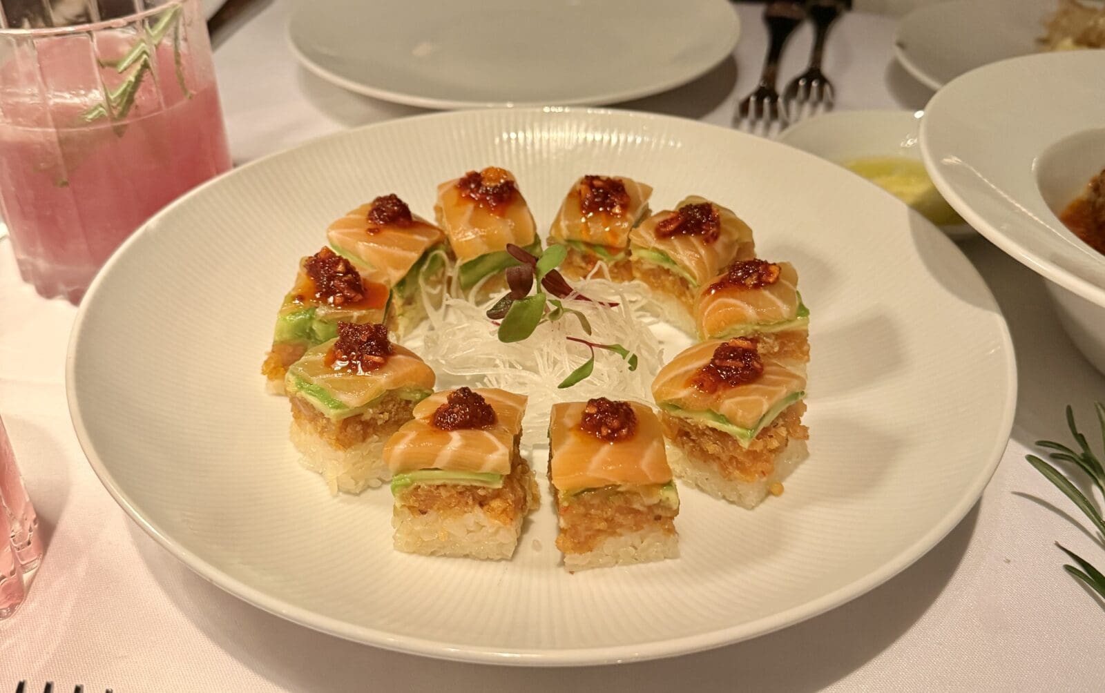 A must-order on Palladino's menu is the salmon belly roll. (Photo by Megan Ziots)