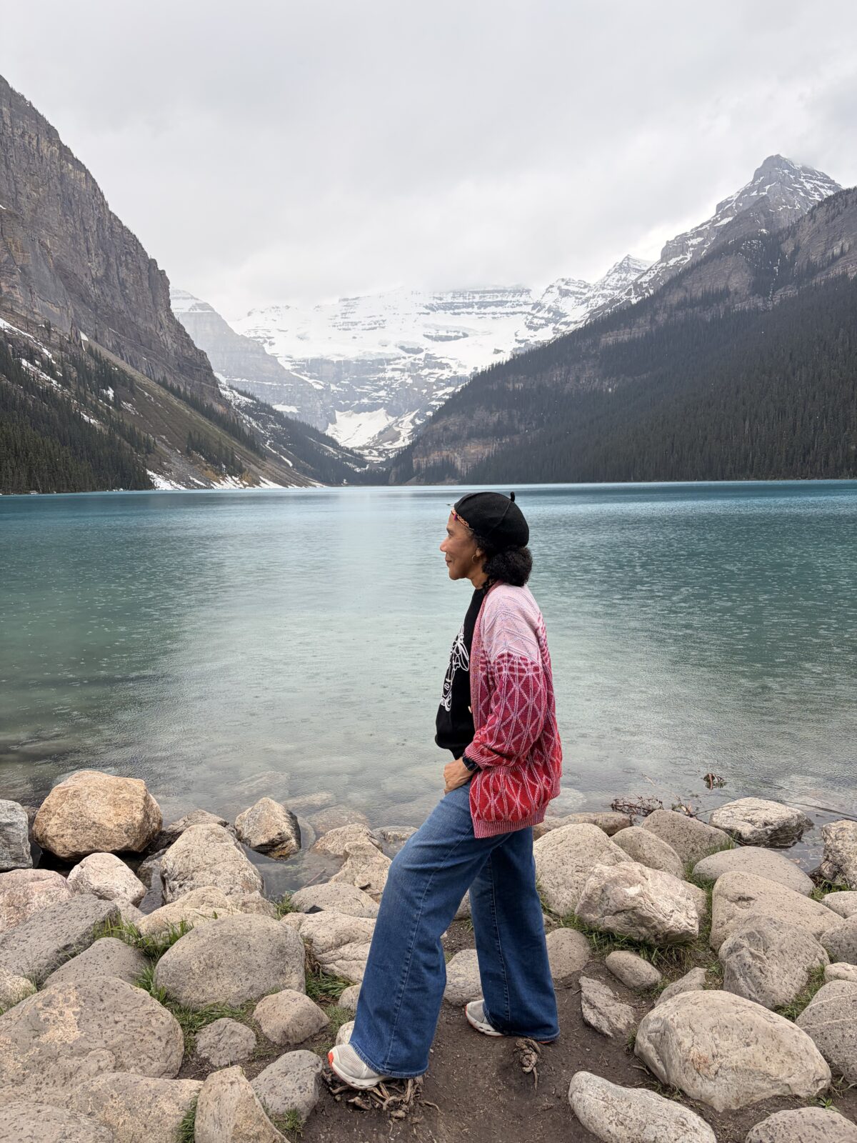 Myrtle Jones living the good life with a visit to Lake Louise