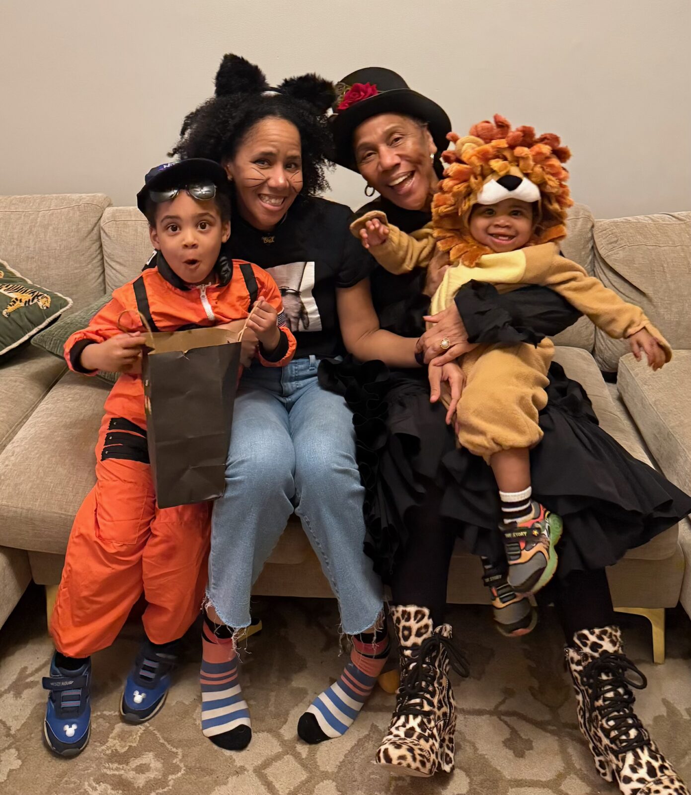 Myrtle Jones withe her daughter, Alexandria Preston, and grandsons Christopher and Malcolm Preston