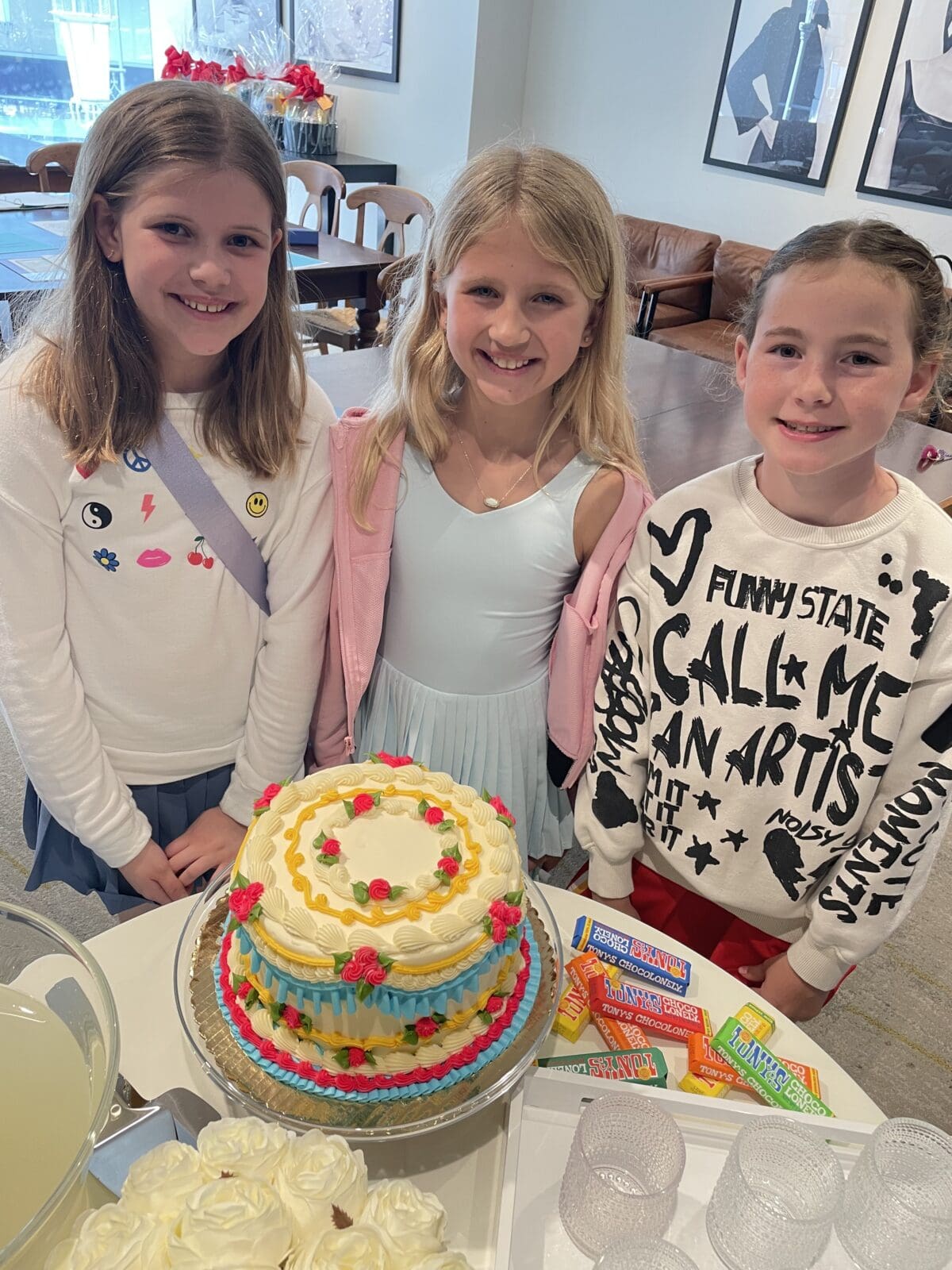 Students love a fun birthday party – they learn how to cut the cake and to be a gracious host.