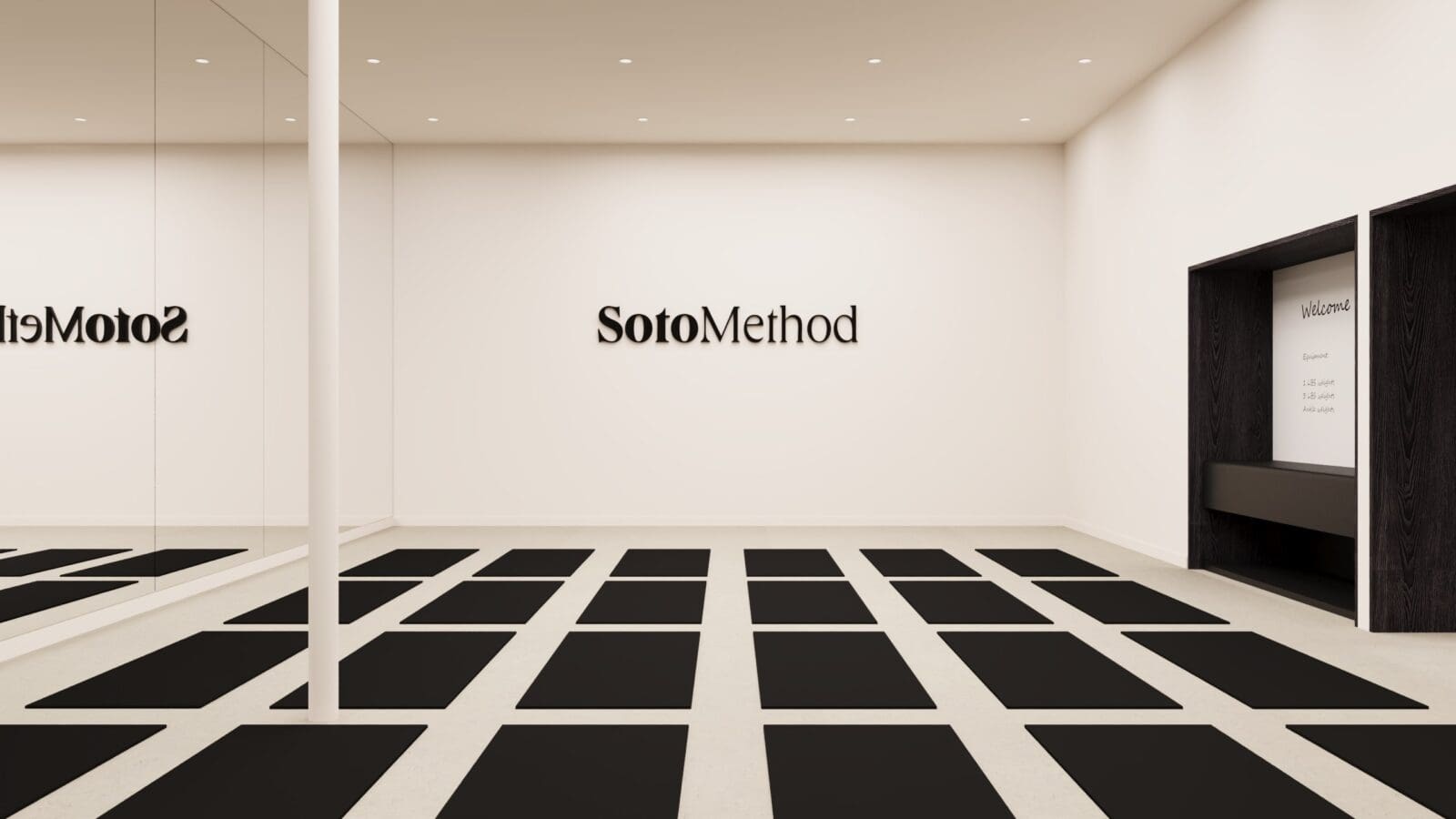 SotoMethod utilizes this "recognizable roadmap" in each class so that clients understand what's coming and progressively increase their intensity over time. (Rendering by Ringo Studio)