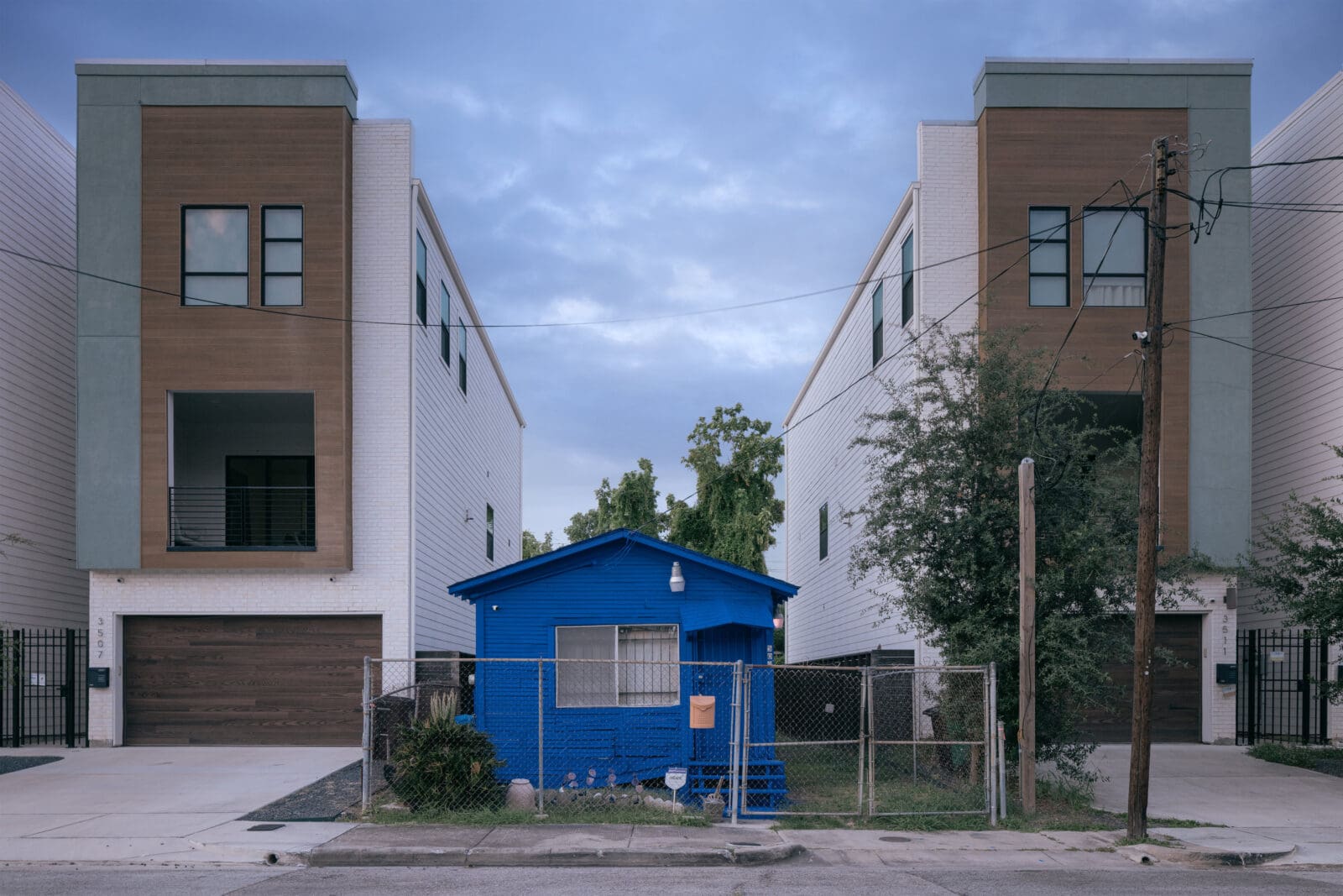 Reynier Leyva Novo's "Blue Bones," 2026, looks at gentrification in the historic Third Ward. Commissioned by PAC Public, it's one of the projects that defines the fall in Houston aligned with Untitled Art. (Photo Francisco Ramos)