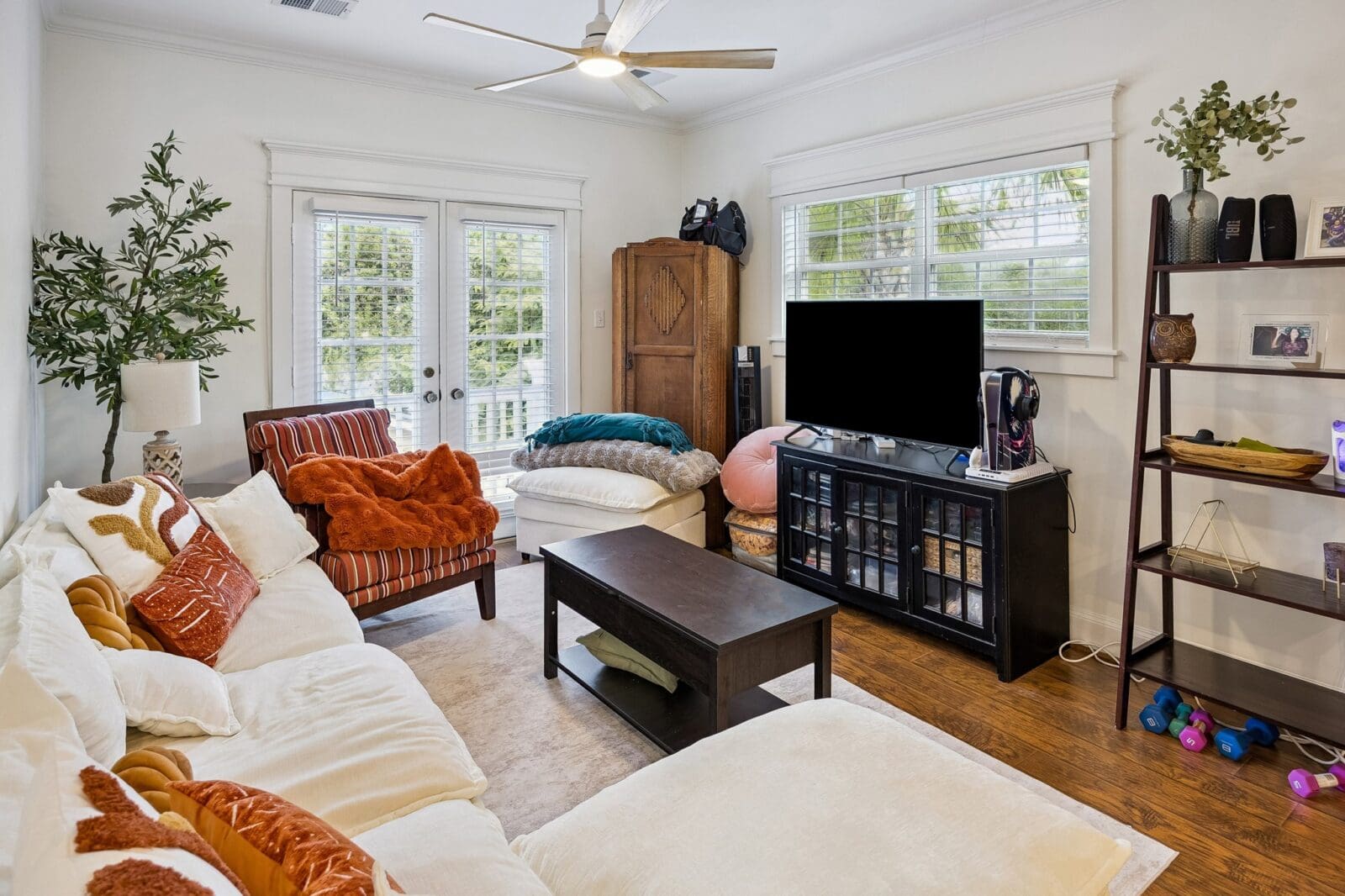 The living area of the garage apartment at 216 E. 26th Street (Photo by TK Images for Martha Turner Sotheby's International Realty)