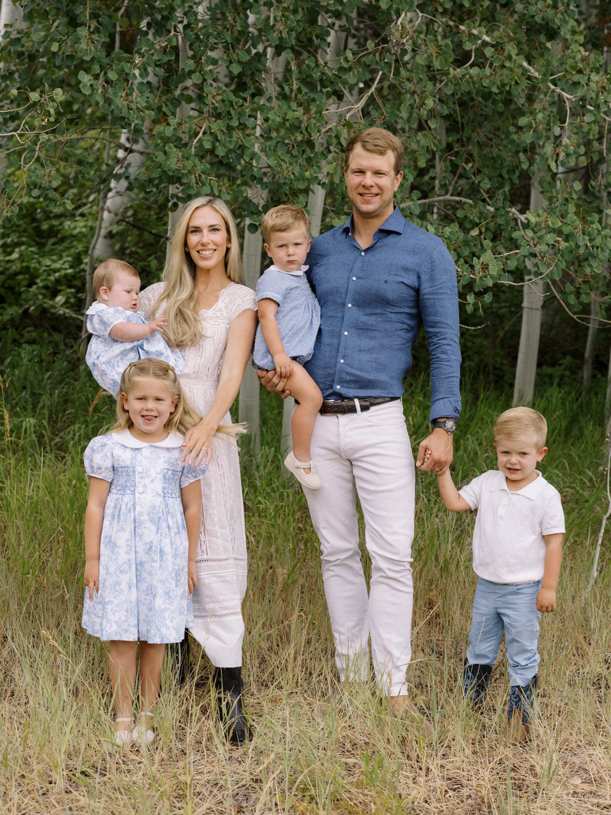 Bea Colette founder Meghan Guffey with her husband and four children. (Courtesy of Bea Colette)