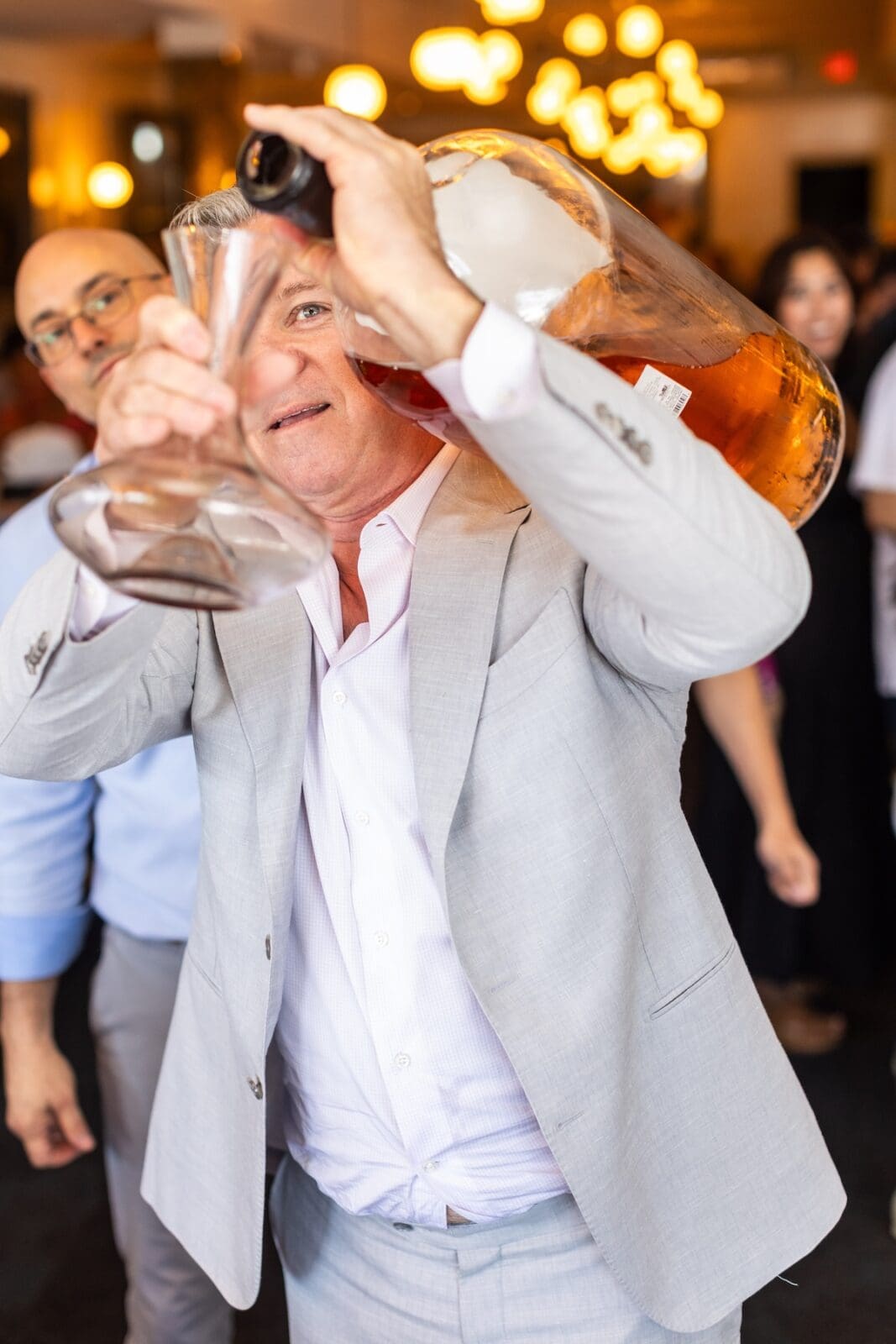 Charles Clark pours on Rosé Day at Brasserie 19. (Andrew Hemingway)