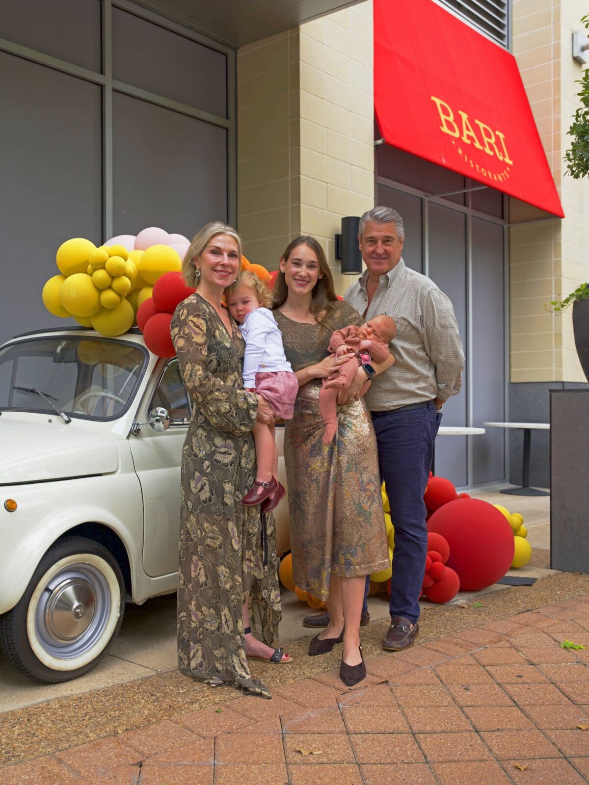 The Woodlands Bari location has the same car that the River Oaks location features at the entrance. (Photo courtesy of Bari)