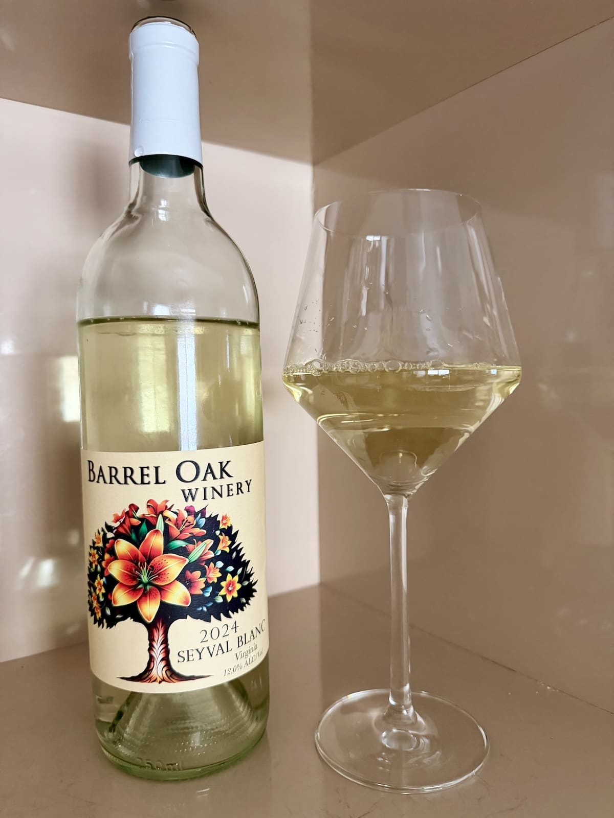 The 2024 Barrel Oak Seyval Blanc is a lively, fresh, and aromatic pour. (Brockhaus Images)