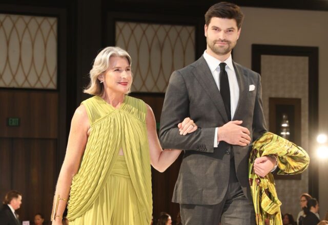 Honoree Ellecia Knolle styles in Proenza Schouler gown at the Best Dressed luncheon. (Photo by Priscilla Dickson)
