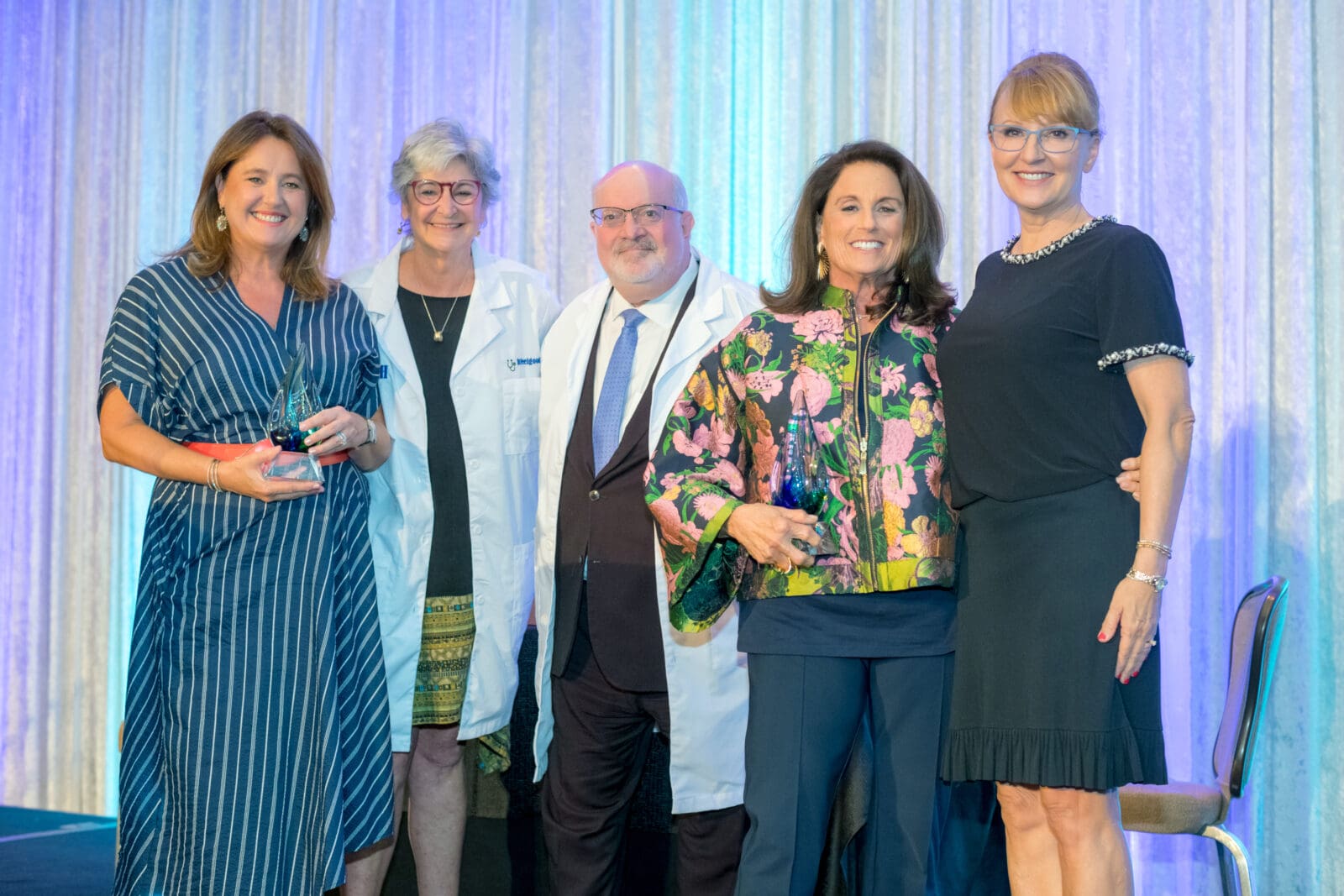 Albert Schweitzer Fellowship gala honoree Anne-Laure Stephens, gala chair Sara Speer Selber, board chair Martin Cominsky, honoree Rochelle Jacobson, Executive Director Andrea Link (Photo by Freddy Hinojosa) 