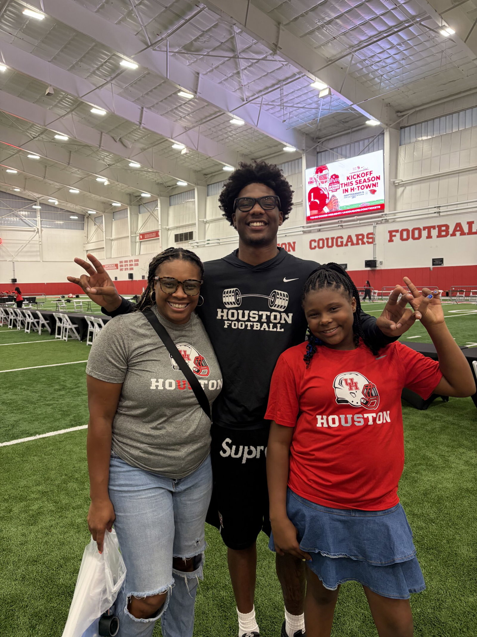 University of Houston freshman quarterback Keisean Henderson has a family village of supporters in Houston. (Courtesy Erica Henderson)