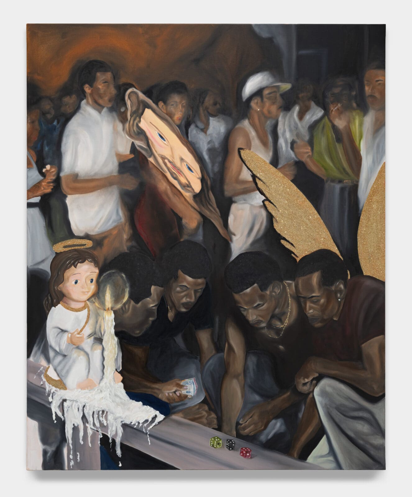 Jammie Holmes, "Dice and Divinity," 2026, at Cat Spring Collection, 4411 Montrose. The artist is featured in the exhibition "Refresher: New Acquisitions," on view through December 31, 2026. 