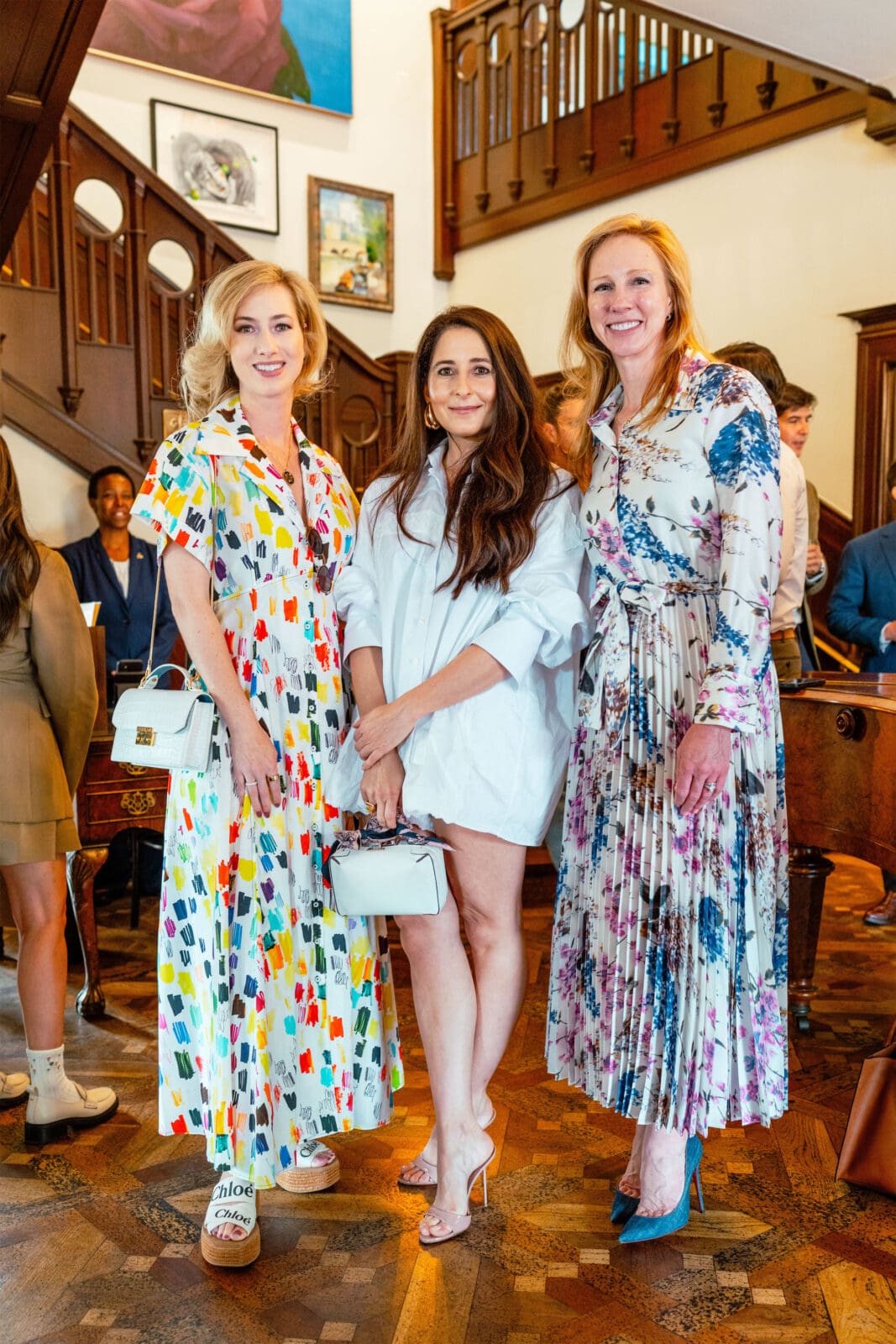 Kaleta Blaffer Johnson, Tara Martin, Kimberly Bell at Campbell Art Collective Houston launch at La Colombe d'Or, 2025. Campbell Art Collective is taking new members for its 2026-2027 season in Houston. 